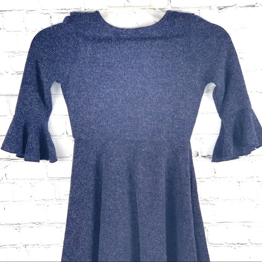 new-zunie 3/4 Length BellSleeve Sweater Knit Dress - Picture 10 of 16